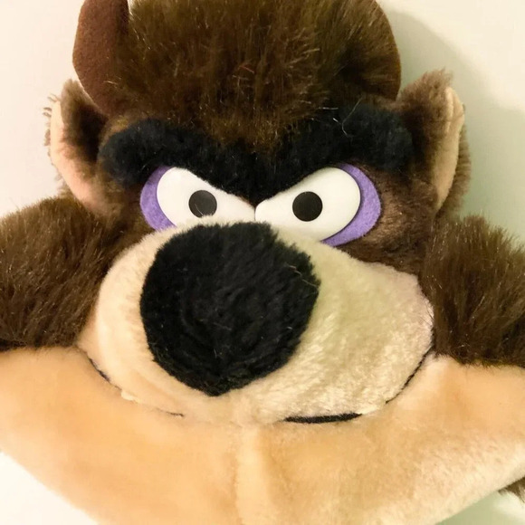 Vintage 1993 Tasmanian Devil Plush Mighty Stars 10 Inch Tall Stuffed Animal - Picture 2 of 12